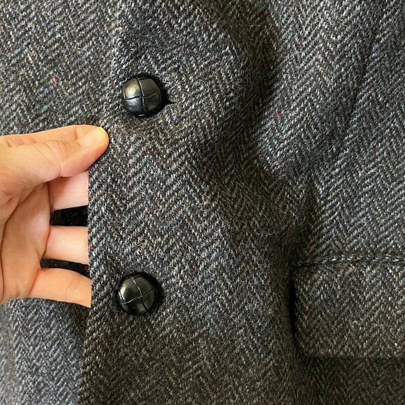 Donegal Tweed Ireland Wool Herringbone Sport Coat Blazer - Men's EU 54L / US 44L - Picture 4 of 16
